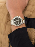 Hugo Boss Hero 2.0 Chronograph Black Dial Silver Steel Strap Watch for Men - 1514267