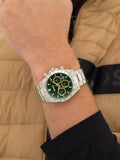 Hugo Boss Hero 2.0 Chronograph Green Dial Silver Steel Strap Watch for Men - 1514268