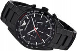 Emporio Armani Sigma Chronograph Black Dial Black Steel Strap Watch for Men - AR6094
