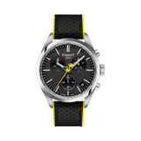 Tissot PR 100 Tour De France Chronograph Black Dial Silver Steel Strap Watch for Men - T150.417.11.051.00