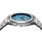 D1 Milano Ultra Thin Blue Dial Silver Steel Strap Watch for Women - D1-UTBL17