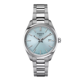 Tissot PR 100 Ice Blue Dial Silver Steel Strap Watch for Women - T150.210.11.351.00