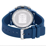 Lacoste 12.12 Chronograph Blue Dial Blue Silicon Strap Watch for Men - 2010970