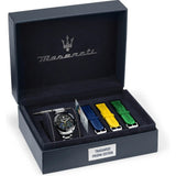 Maserati Traguardo Chronograph Black Dial Silver Steel Strap Watch for Men - R8873612061
