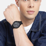 Lacoste 12.12 Chronograph Black Dial Black Silicon Strap Watch for Men - 2011243