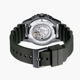 Citizen Mechanical Automatic Black Dial Black Rubber Strap Watch for Men - NJ0125-11E