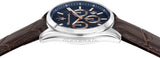 Maserati Attraction Limited Edition Chronograph Blue Dial Brown Leather Strap Watch for Men - R8851151003