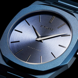 D1 Milano Ultra Thin Midnight Dial Blue Steel Strap Watch for Men- D1-UTBJ21