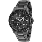 Maserati SFIDA Limited Edition Chronograph Black Dial Black Steel Strap Watch for Men - R8873640016
