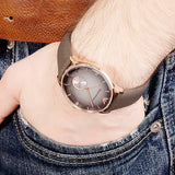 Emporio Armani Gianni Gray Dial Brown Leather Strap Watch for Men - AR1723