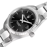 Maserati Competizione Black Dial Silver Steel Strap Watch for Men - R8853100028
