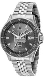 Maserati SFIDA Chronograph Grey Dial Silver Steel Strap Watch for Men - R8853140010