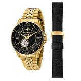 Maserati SFIDA Special Edition Automatic Black Dial Gold Steel Strap Watch for Men - R8823140012