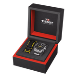 Tissot PR 100 Tour De France Chronograph Black Dial Silver Steel Strap Watch for Men - T150.417.11.051.00