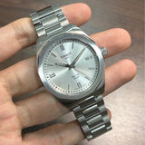 Tissot PRC 100 Solar Quartz Silver Dial Silver Steel Strap Watch for Men - T151.422.11.031.00