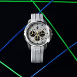 Maserati Successo Chronograph Grey Dial Grey Rubber Strap Watch for Men - R8871621043