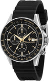 Maserati SFIDA Chronograph Black Dial Black Silicone Strap Watch for Men - R8871640005