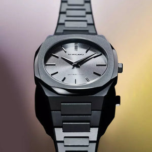 D1 Milano Ultra Thin Grey Dial Grey Steel Strap Watch for Women - D1-UTBL32