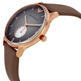 Emporio Armani Gianni Gray Dial Brown Leather Strap Watch for Men - AR1723