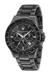 Maserati SFIDA Limited Edition Chronograph Black Dial Black Steel Strap Watch for Men - R8873640016