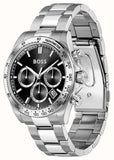 Hugo Boss Hero 2.0 Chronograph Black Dial Silver Steel Strap Watch for Men - 1514267