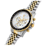 Maserati SFIDA Chronograph Silver Dial Two Tone Steel Strap Watch for Men - R8873640024