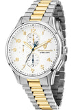 Maserati Sorpasso Chronograph White Dial Two Tone Steel Strap Watch for Men - R8873624003