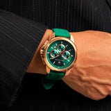 Maserati Successo Chronograph Green Dial Green Silicone Strap Watch for Men - R8871621038
