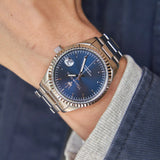 Maserati Competizione Blue Dial Silver Steel Strap Watch for Men - R8853100029
