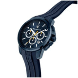 Maserati Successo Chronograph Blue Dial Blue Rubber Strap Watch for Men - R8871621044