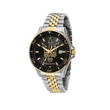 Maserati SFIDA Black Dial Two Tone Steel Strap Watch for Men - R8853140009