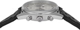 Emporio Armani Racer Chronograph Silver Dial Black Leather Strap Watch for Men - AR11677