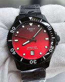 Tissot Seastar 1000 Red Dial Black Steel Strap Watch for Men - T120.410.33.421.00