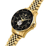 Maserati SFIDA Special Edition Automatic Black Dial Gold Steel Strap Watch for Men - R8823140012
