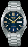 Seiko 5 Sports Automatic Blue Dial Silver Steel Strap Watch for Men - SRPL55K1