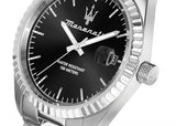 Maserati Competizione Black Dial Silver Steel Strap Watch for Men - R8853100028