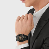 Philipp Plein The $Keleton Black Dial Black Silicone Strap Watch for Men - PWVBA0523
