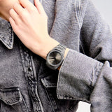 D1 Milano Ultra Thin Anthracite Gray Dial Gray Steel Strap Watch for Men - D1-UTBJ22