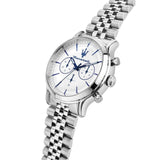 Maserati Epoca Chronograph White Dial Silver Steel Strap Watch for Men - R8873618034