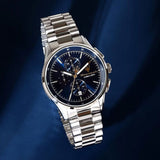 Maserati Sorpasso Chronograph Blue Dial Silver Steel Strap Watch for Men - R8873624004