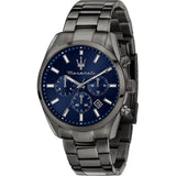 Maserati Attrazione Chronograph Blue Dial Grey Steel Strap Watch for Men - R8853151012