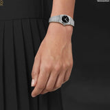 Tissot PRX Quartz Diamonds Black Dial Silver Steel Strap Watch for Women - T137.010.11.056.00