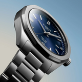 Tissot PRC 100 Solar Quartz Blue Dial Silver Steel Strap Watch for Men - T151.422.11.041.00