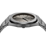 D1 Milano Ultra Thin Anthracite Gray Dial Gray Steel Strap Watch for Men - D1-UTBJ22