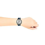 Emporio Armani Aviator Silver Dial Two Tone Leather Strap Watch for Men - AR11202