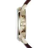 Emporio Armani Retro Chronograph Brown Dial Brown Leather Strap Watch for Men - AR1755