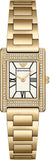 Emporio Armani Genni Crystals Mother of Pearl Dial Gold Steel Strap Watch for Women - AR11659