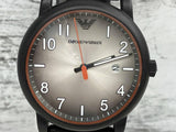 Emporio Armani Luigi Gray Dial Black Silicon Strap Watch for Men - AR11176