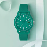 Lacoste 12.12 Cyan Green Dial Cyan Green Silicon Strap Watch for Men  - 2011192
