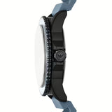 Emporio Armani Sea Explorer Divers Blue Dial Blue Silicone Strap Watch for Men - AR11685